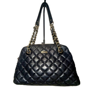 Kate Spade Quilted Black Leather Shoulder Bag